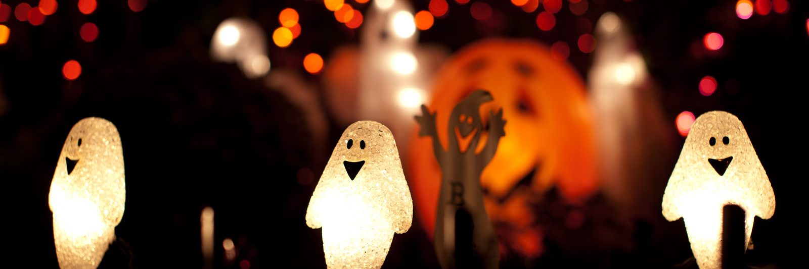 Ghost and pumpkin sting lights - Halloween Decoration -Things to do on Halloween San Diego