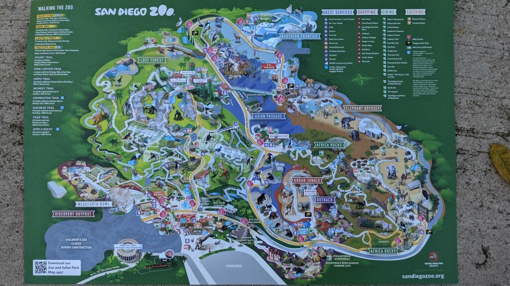 Picture of San Diego Zoo Map