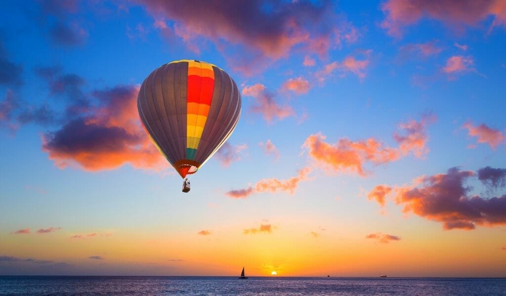 Hot Air Balloon during sunset