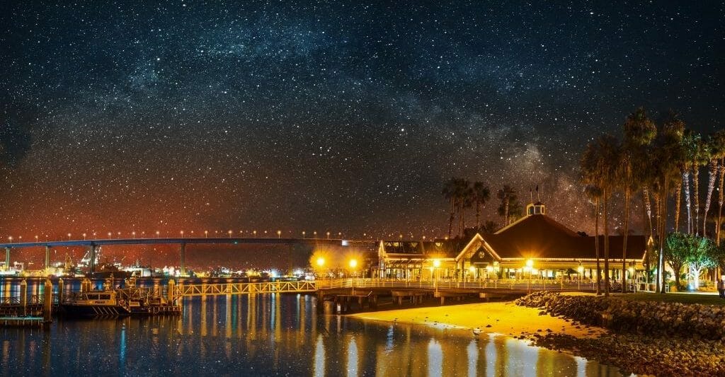 Milky Way over Coronado Bay Bridge in San Diego - Stargazing in San Diego