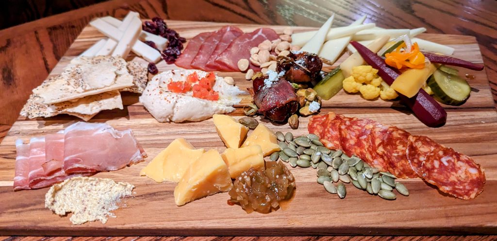Merkin Vineyards Charcuterie Board with Cheese and meats